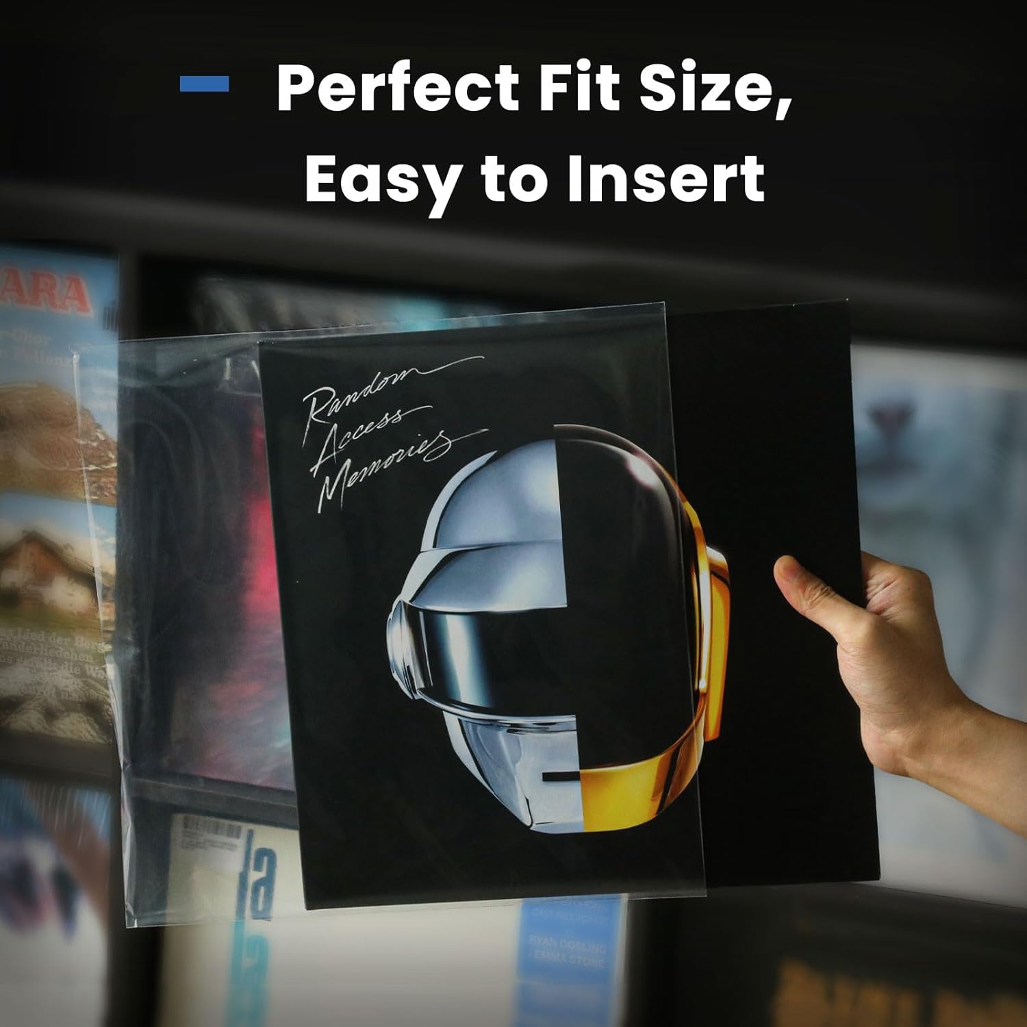 Vinyl Album Covers: 12" LP Vinyl Record Protective Sleeves | Crystal Clear & Durable 3 Mil Thick Record Outer Sleeves, 25 Pcs