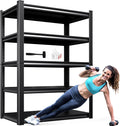 Heavy Duty Metal Garage Shelving Unit, 71.2" H x 35.4" W x 16" D, 5-Tier Adjustable Storage Shelves for Garage Storage, Standing Shelf Unit & Shelves Organizer for Home, Warehouse, Workshop