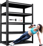 Heavy Duty Metal Garage Shelving Unit, 71.2" H x 35.4" W x 16" D, 5-Tier Adjustable Storage Shelves for Garage Storage, Standing Shelf Unit & Shelves Organizer for Home, Warehouse, Workshop