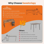 Sweetcrispy 40 Inch Computer Desk with Drawers for Home Office Writing Desk X Shaped Reinforcement Wood Surface Adjustable Position Modern Study Work Side Hook Metal Frame Storage Station Rust