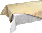 LAMINET Table Protector for Dining Room Table Quilted Table Pads 52x108 | Quilted, heavy-duty cover protects wood surfaces; this non-slip oblong table pad can be easily customized to fit.