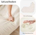 Morden Fort Big Bean Bag Chair for Adults, Faux Leather Bean Bag Sofa, Memory Foam Lounge Chairs with Ergonomic Design, Lazy Togo Chair for Living Room, Bedroom, Dorm, Office(White)