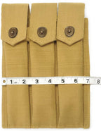 US WW2 Thompson 3 Cell Magazine Pouch Marked JT&L 1942 Khaki