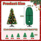 Christmas Tree Cover - 420D Waterproof Oxford Cloth Storage Bag for 4-6 FT Christmas Trees, Metal Zipper & Adjustable Straps (66" H x 50" W)