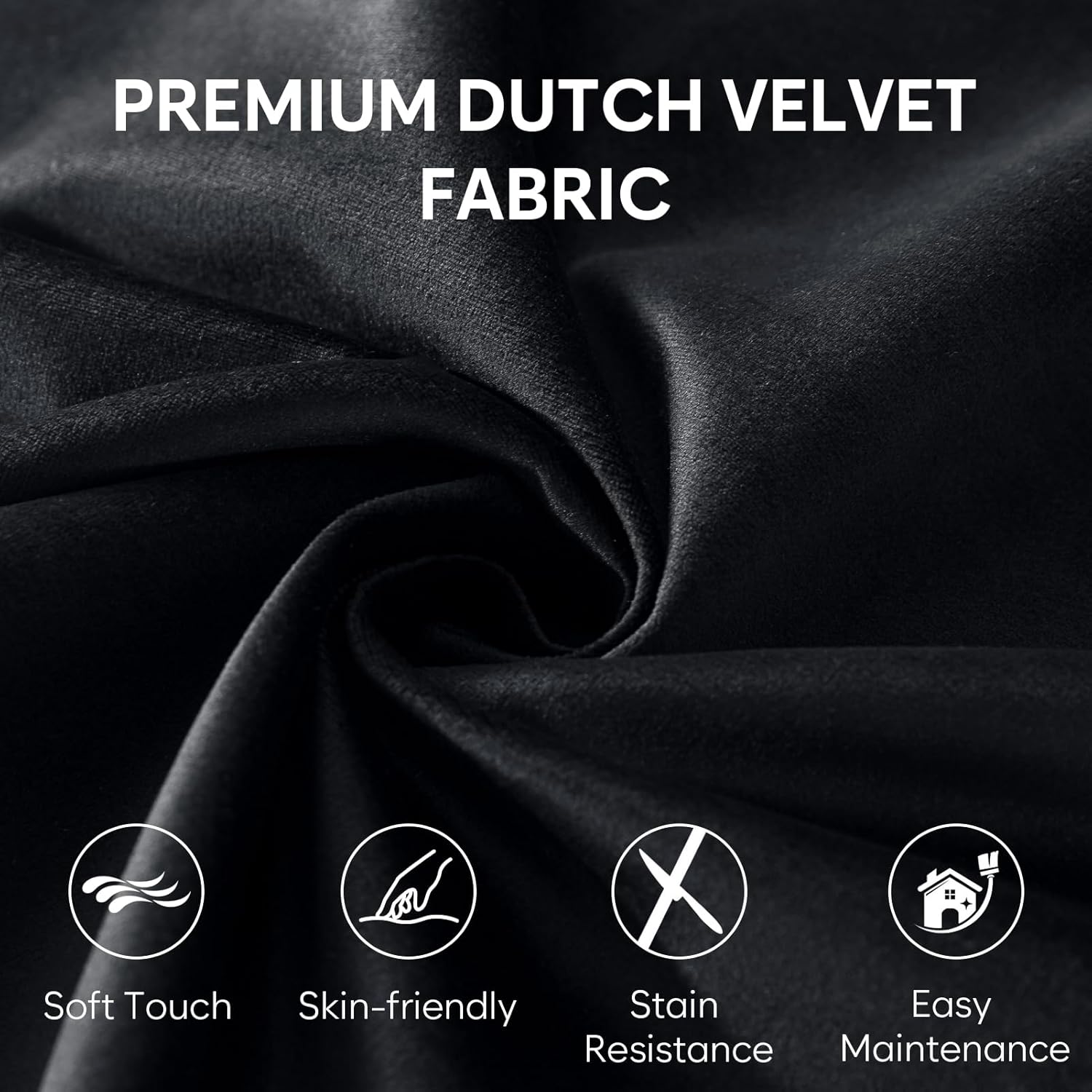 SHOUREN 3 Ft Bean Bag Chair,Memory Foam Bean Bag Chairs for Adults,Bean Bag Sofa for Living Room,Beanbag with Filler Included,Soft Velvet Fabric,Pull-Handle - 3 Foot,Black