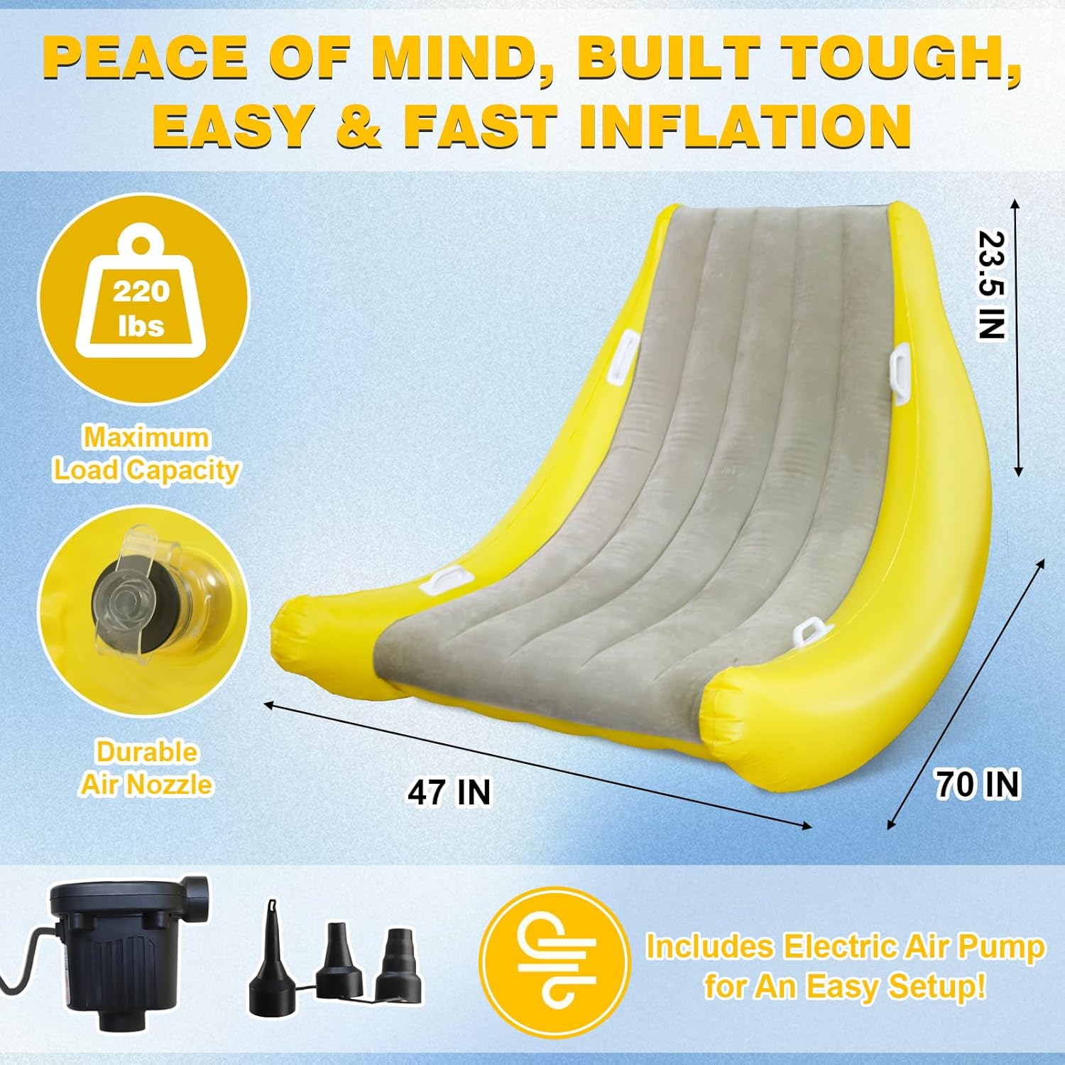 Wdmiya New Upgraded Sensory Chair for Kids, Sensory Room Children Rocking Chair, Air Cloud Inflatable Sensory Chair, Autism Sensory Products Training, Crash Pads for Toddler Old Boy Girl Gifts