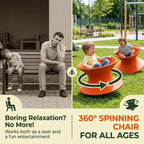 360° Swivel Gyro Chair for Sensory Processing, Heavy-Duty Spinner Seat with Reinforced Base, Ergonomic Floor Chair for Kids and Adults, Indoor Outdoor for Bedroom, Playroom, and Camping