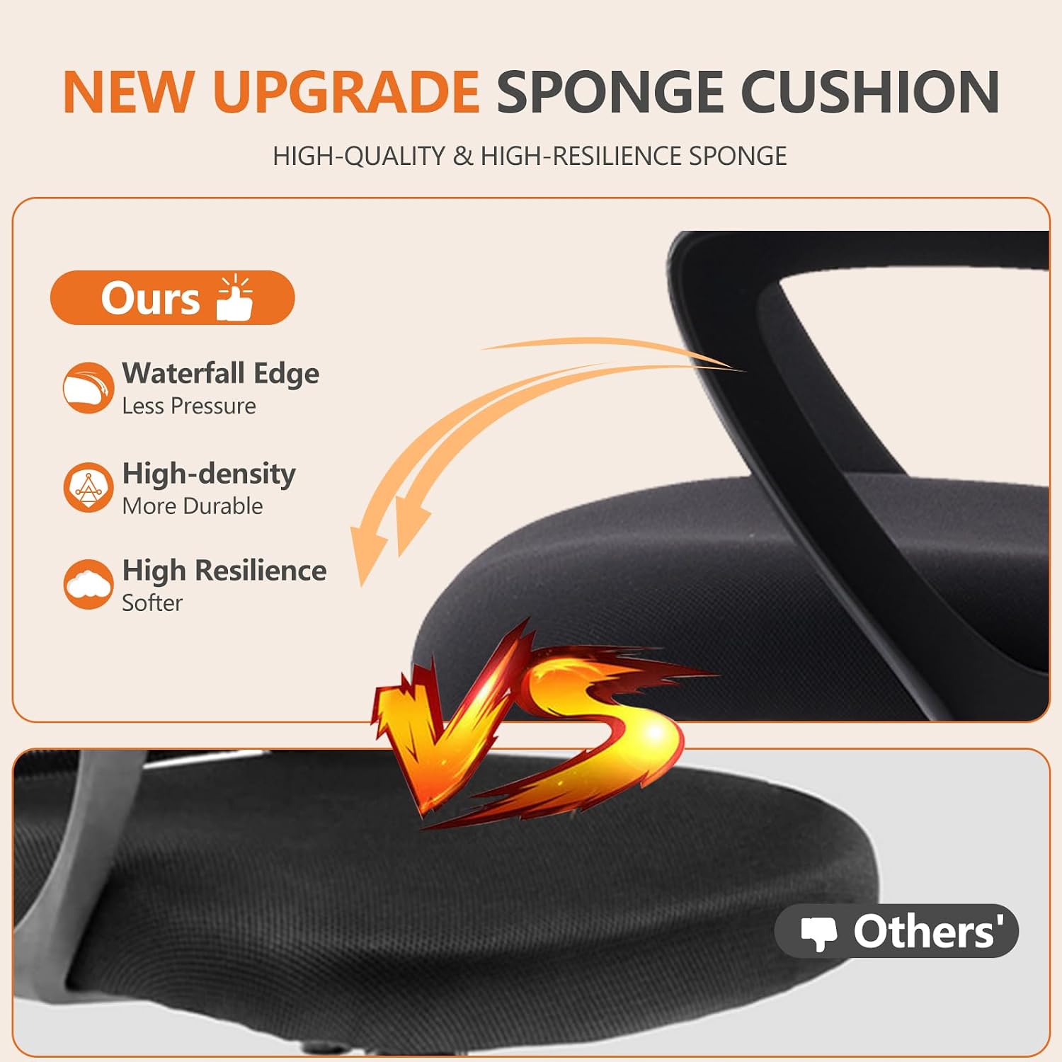 Sweetcrispy Reception Guest Chair Set of 1, Stationary Non Rolling Mesh Mid Back Computer Office Desk with Lumbar Support for Home Waiting Area Conference Room Bedroom