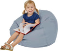 FDP SoftScape Classic 26" Junior Bean Bag Chair, Furniture for Kids, Perfect for Reading, Playing Video Games or Relaxing, Alternative Seating for Classrooms, Daycares, Libraries or Home - Gray