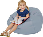 FDP SoftScape Classic 26" Junior Bean Bag Chair, Furniture for Kids, Perfect for Reading, Playing Video Games or Relaxing, Alternative Seating for Classrooms, Daycares, Libraries or Home - Gray