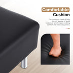 OmySalon Waiting Room Bench with Back, 58.6’’ Office Guest Chair Upholstered Reception Seating, Lobby Furniture for Beauty Salon Barbershop Airport Bank Hall Room Conference, Black