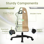 N-GEN GAMING Gaming Chair Video Game Computer Office Desk Use Ergonomic Reclining Backrest Adjustable Armrests Lumbar Support Footrest High Density Foam Breathable Fabric Heavy Duty Base (Green)