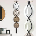 Yulejo Macrame Hat Hangers Racks Boho Cowboy Hats Holders Western Display Organizer Storage decor Back of Door for Wall(Black,Four Hats Style)