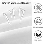 3 PCS Laundry Bags, Mesh Wash Bags for Delicates, 12x16 Inches White Durable Mesh Laundry Bag, Washing Machine Bag with Sturdy Zippers for Delicates Lingerie Bras Sweaters Clothes Travel