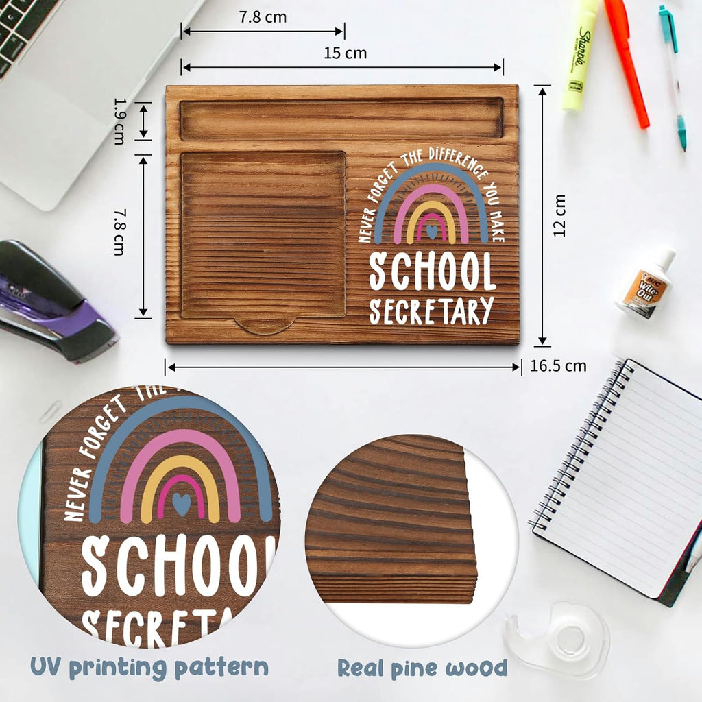 School Secretary Gifts Sticky Note Holder, Thank You Gift for School Secretary, Office Assistant, Administrative Staff, Education Appreciation Week, Graduation or Holiday PB023