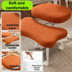 Ergonomic Cross Legged Office Chair - Meditation Kneeling Chair with Lumbar Support, Adjustable Height Swivel Seat with Wheels for Office Work Study Yoga Reading Home Living Room, Orange