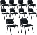 HNY Black Tablet Arm Chairs Set of 10, Mesh Office Waiting Room Guest Nesting Stacking Chairs, Reception Chairs with Flip-Up Table Conference Chairs for School Classroom Training Meeting Room