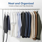 HOUSE DAY Heavy Duty Plastic Hangers 76 Pack - Ultra Thick White Clothes Hangers - Sturdy Hanger for Coat, Jackets, Jeans & Suit Hanger for Closet - Dorm Apartment Essentials