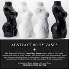Reimagine Discovery Female Body Vase, Clean Girl Aesthetic Room Decor, Modern Home Decor Ceramic Flower Vase for Living, Bedroom & Office, Minimalist Decorative Vase Body Sculpture (Matte White)