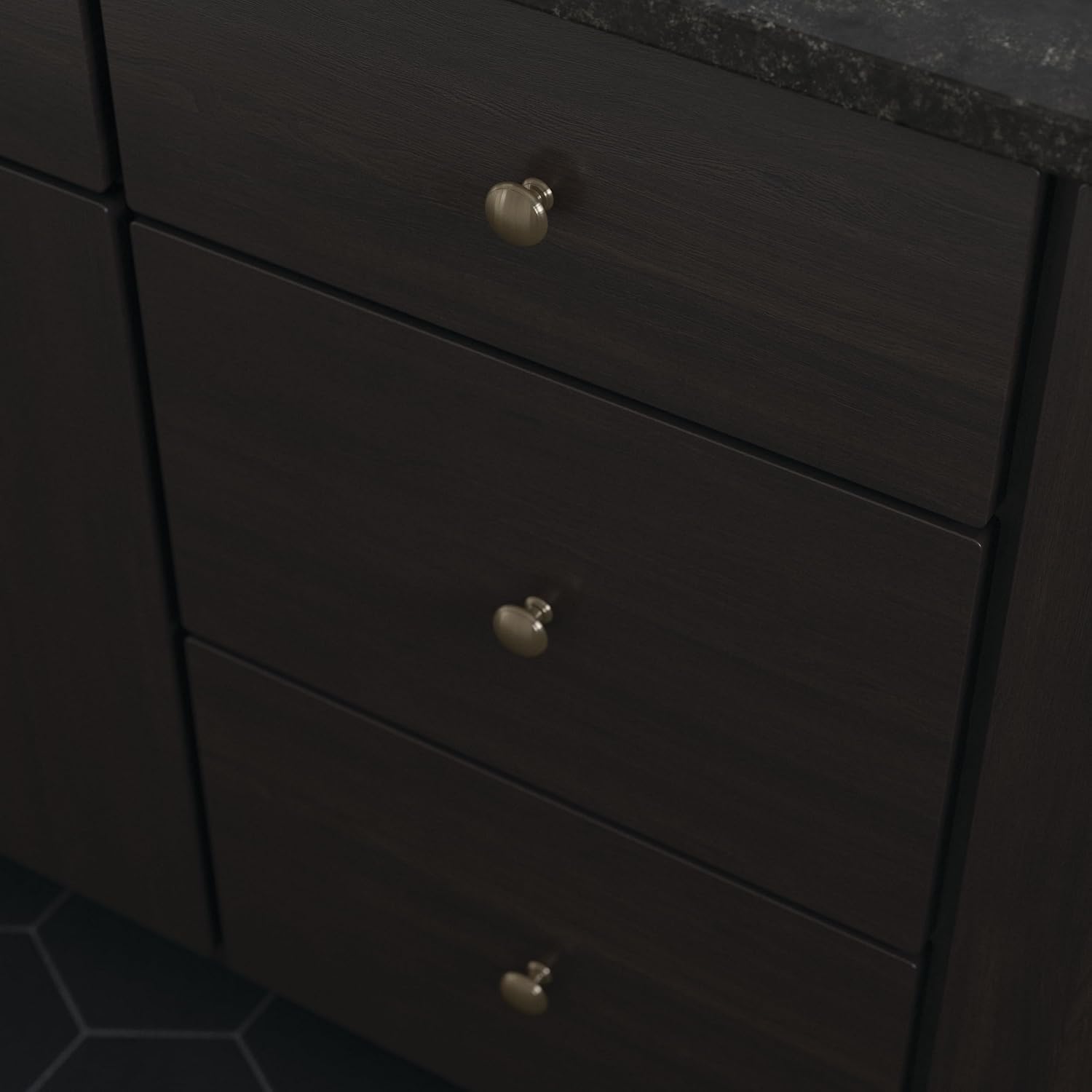 Franklin Brass Ringed Cabinet Knobs | Champagne Bronze Handles for Dresser Furniture Drawers/Kitchen/Door/Bathroom | 1-1/4" P35597Z-CZ-B1 (Pack of 60)