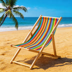 GORGECRAFT Thicker Beach Sling Chair Replacement Canvas Outdoor Lounge Chairs Covers Replacements 118 * 43.5cm Reclining Sling Chair Fabric for Sunbathing Garden Courtyard Relaxation, 10oz-Fabric
