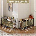 Shoe Rack,Long Shoe Organizer for Closet,Wide Shoe Storage for Entryway,4 Tier Sturdy Metal Free Standing Shoe Shelf