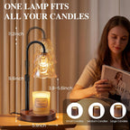 Electric Candle Warmer Lamp with Timer & Dimmable, Adjustable Height Flameless Wax Warmer for Jar Candles, Auto Shut Off, Home Decor for Bedroom Living Room Office, Ideal Gift