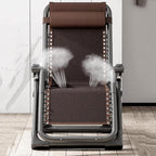 Gravity Chair, Folding Portable Chaise Lounge， with Headrest and Cup Holder, Reclining Patio Lounger(Yh-1004)