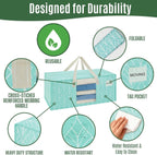 VENO 6 Pack Heavy Duty Moving Bags, Packing Bags with Clear Window, Alternative to Moving Boxes, Storage Bins for Clothes, Blankets, Comforters, College Dorm Essentials (Evergreen, 6 Pack)