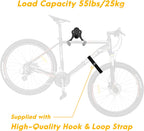 CyclingDeal Bike Wall Mount Rack - Adjustable, Extendable & Foldable - Indoor Storage Horizontal Cycling Hook Hanger Organiser - Safe & Secure for MTB, Road Bicycles in Garage or Home - Pack of 2