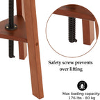 VISWIN Adjustable Drafting Stool, Beech Wood, Artist Stool Chair, Supports Up to 176 Lbs, for Artists, Studio, Home Use, Office, Kitchen, Walnut