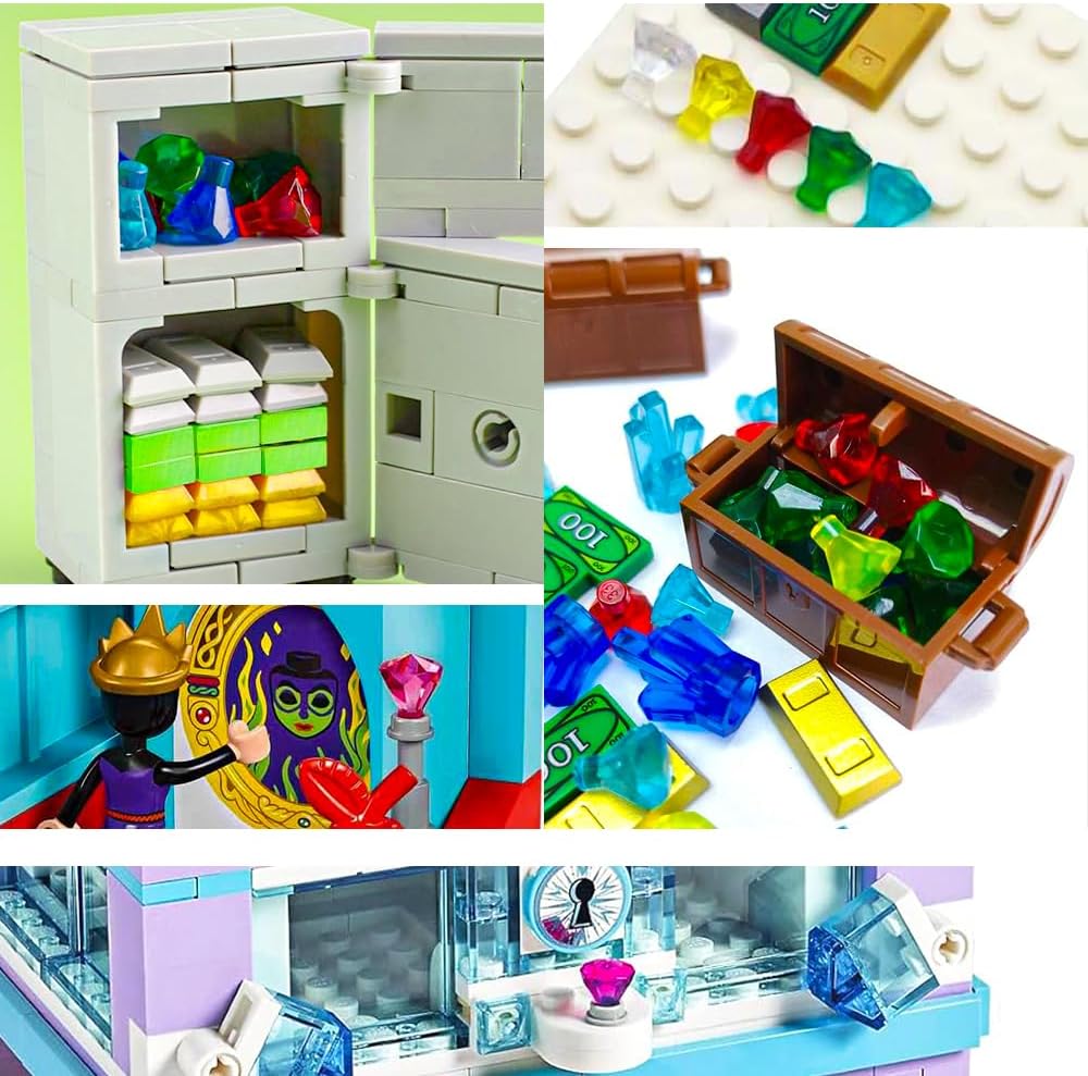 240PCS Gem Bricks, 120x Diamond Jewels, Rare Treasure Accessories Building Blocks Set, Compatible with legoes 31109 Set