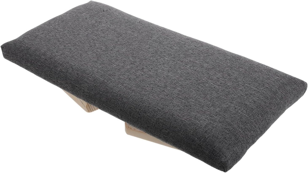 Foldable Wooden Meditation Bench with Cloth Cushion, Multi Functional Use Prayer Kneeler Chair for Yoga and Travel, Portable Foldable Stool Sitting Bench for Comfortable Seiza
