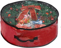Propik Christmas Wreath Storage Bag 36" - Garland Holiday Container with Clear Window - Tear Resistant Fabric - 36" X 36" X 8" (Red)