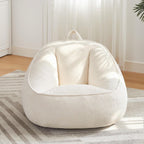 HUGHEAVEN Bean Bag Chairs for Kids, Toddler Bean Bag Chair, Comfy Cozy Reading Chair & Stuffed Toddler Floor Sofa, Soft Beanbag Chairs for Boys and Girls, Lazy Floor Seat for Gaming and Reading, Beige