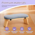 Bamboo Meditation Bench, Folding Meditation Stool with Velvet Cushion & Carry Bag, Seiza Prayer Stool, Kneeling Meditation Bench for Yoga, Mindfulness & Zen Practice