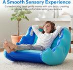 Inflatable Sensory Rocking Chair – Air Pump Included, Portable Air Lounge Seat with Back Support & Handles, Indoor Outdoor Relaxation Chair for Kids, Teens & Adults, Lightweight Rocker for Bedroom