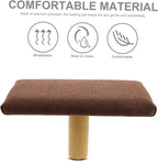 Wooden Stool Stool with Cotton Cloth Cushion Promotes Posture Improves Body Alignment for Activities and Sessions in Coffee Color