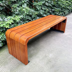 Patio Benches for Outdoors Simple Park Bench Square Garden Landscape Outdoor Leisure Suitable for Courtyard Backyard Garden Benches for Outdoors