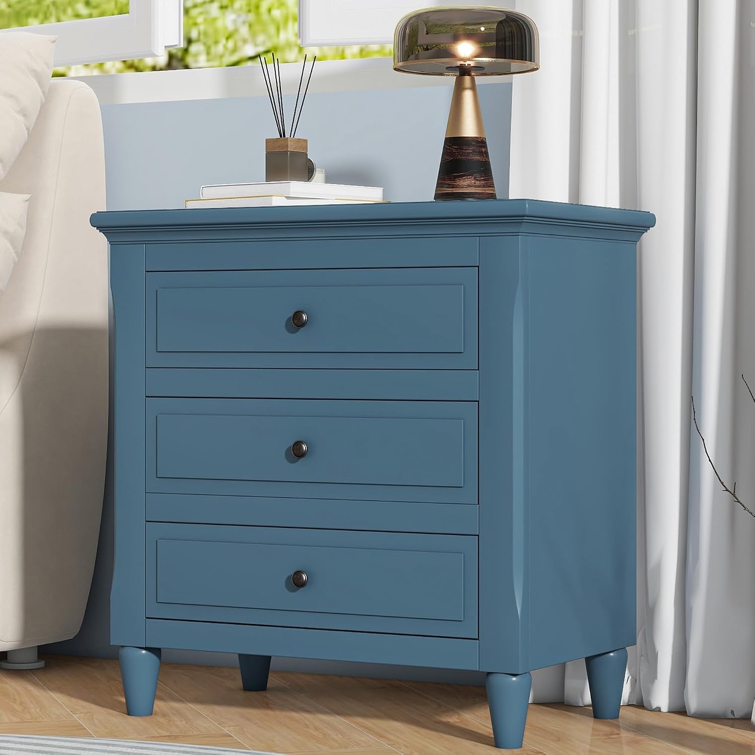 Sophisticated Organization with A Contemporary Bedside Cabinet, Offering Ample Space to Store Personal Items and Simplify,for Small Spaces