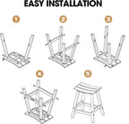 Ciokea 2 Set 29" Outdoor Bar Stools Heavy Duty HDPE Outdoor Stools Weatherproof Waterproof Patio Seats Modern Bar Height Tall BarStools for Bar Deck Balcony Kitchen Yard, Black