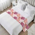 Red Orange Coastal Bed Runner Twin Size, Summer Coral Beach Nautical Bed Scarf Protector Slipcover for Bedroom Wedding Room Hotel, Bedding Runner Throws for Foot of Beds 71"x20"