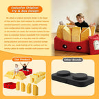 BABAMU Modular Kids Play Couch, Fries Box Design Child Sectional Sofa, Fort-Play Bedroom & Playroom Furniture for Toddlers, Convertible Foam, Washable Covers