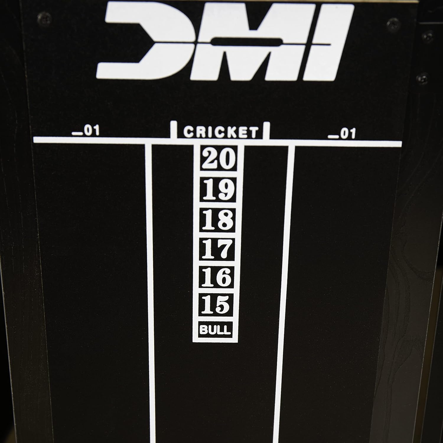 DMI Americana Dartboard Cabinet Set with 18-Inch Paper Dartboard, Reversible Baseball Game, Built-in Cricket Scoring, Darts, Chalk & Mounting Hardware – Classic Black Finish