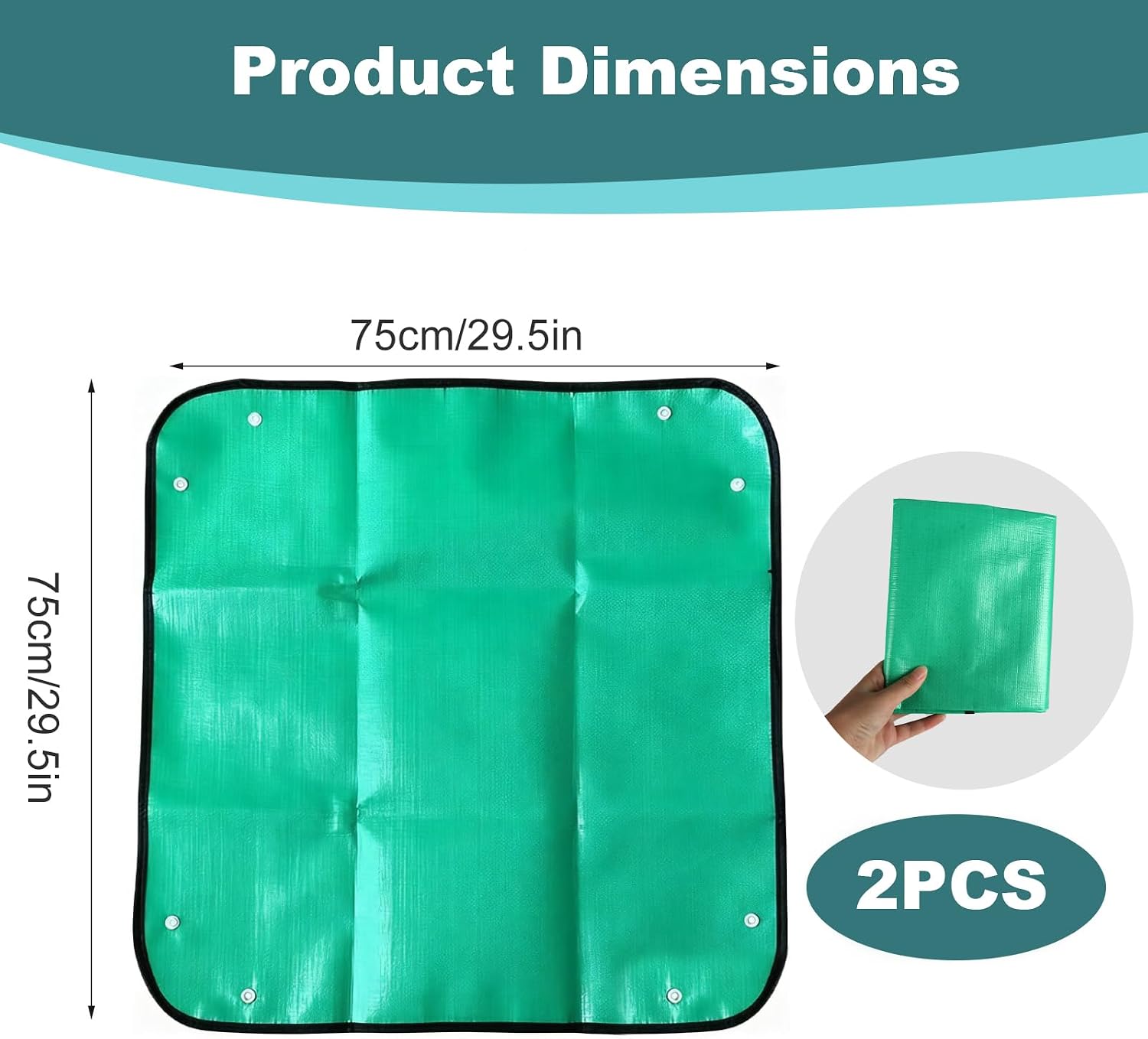 2 Pack Repotting Mat for Indoor Plant Transplanting Control Mess, 29.53"X29.53" Thickened Waterproof Foldable Potting Tray, for Indoor Potting Succulents Cactus Orchid Pots, Garden Gift