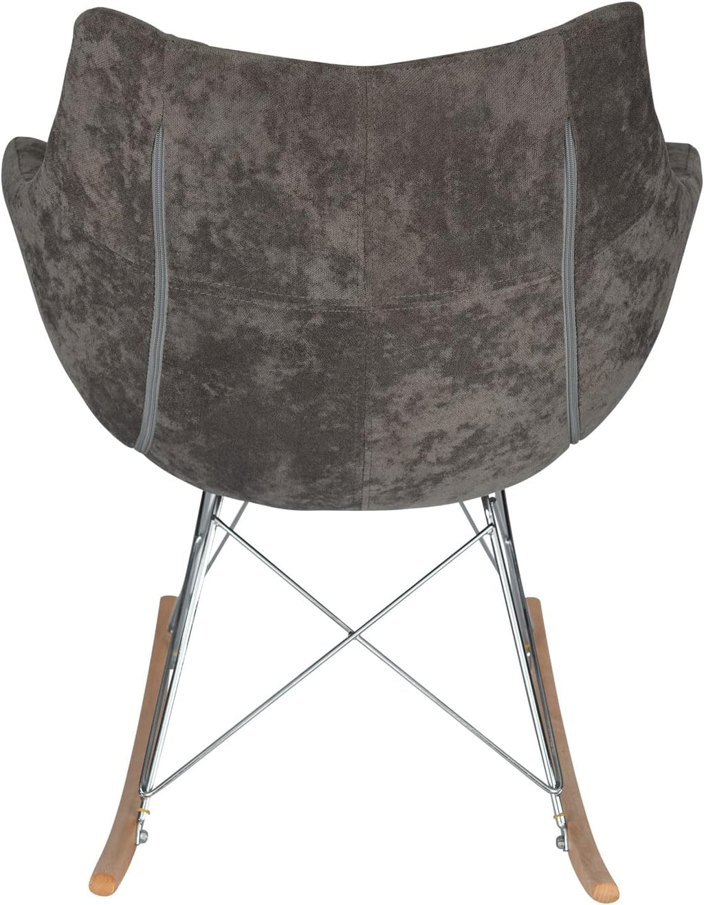 HomeStock Kids Rocking Chair - Velvet Upholstered Nursery Chair - Modern Child Rocker - Easy Assembly - Boho Style
