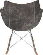 HomeStock Kids Rocking Chair - Velvet Upholstered Nursery Chair - Modern Child Rocker - Easy Assembly - Boho Style