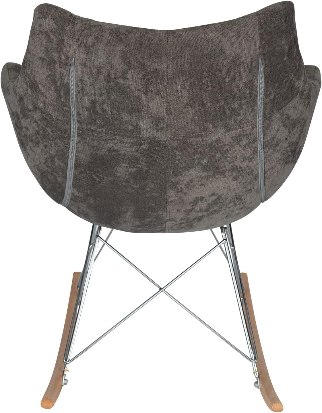 HomeStock Kids Rocking Chair - Velvet Upholstered Nursery Chair - Modern Child Rocker - Easy Assembly - Boho Style
