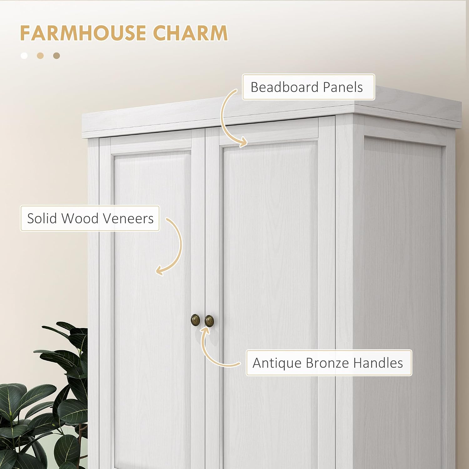 72.5" Tall Farmhouse Kitchen Pantry Storage Cabinet, Freestanding Kitchen Cabinet with 4 Doors, Drawer and Adjustable Shelves for Dining Room, Distressed White,16 * 30 * 72.5