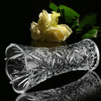 CS Crystal Vase 12-inch high, Sunshine Design, for Flowers & Decor. Lovely Nice Shiny Piece. Perfect as a Gift, Suitable for All Occasions.